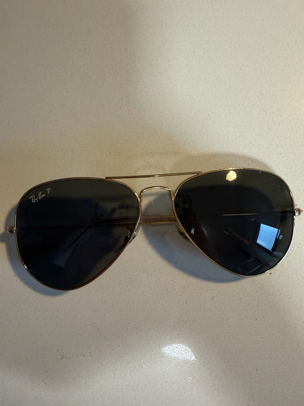 Ray-Ban Aviator Sunglasses in Gold with Dark Lenses
